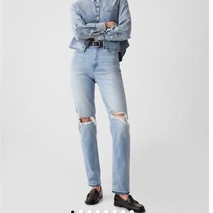 GAP Straight High Rise Jeans - Blue